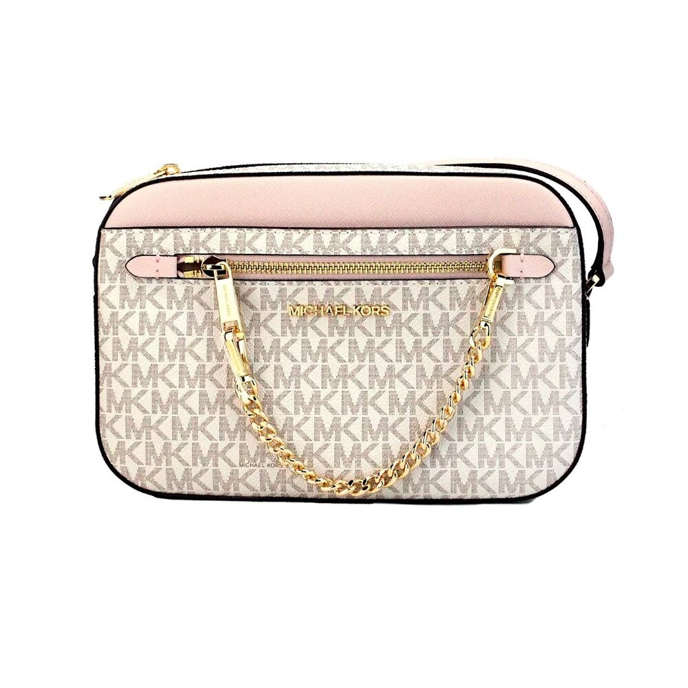 Michael Kors Jet Set Travel Power Blush Chain Crossbody, 35S1GTTC98, NWT